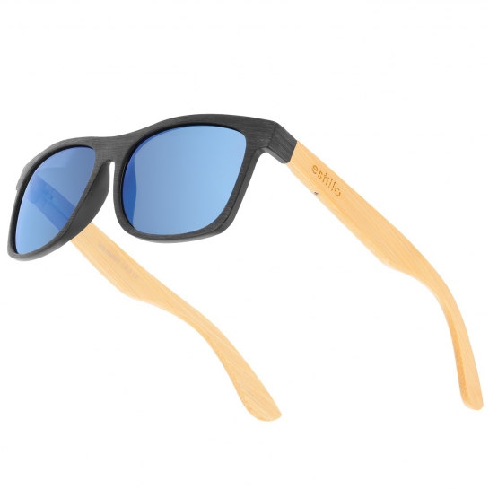 Drewniane okulary przeciwsłoneczne polaryzacyjne lustrzane EST-406